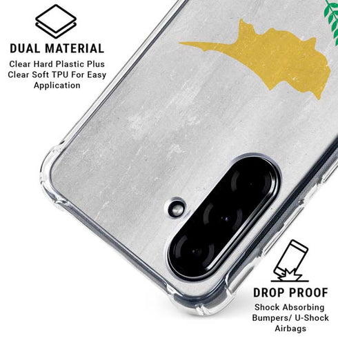 Cyprus Flag Distressed Galaxy A36 5G Clear Case